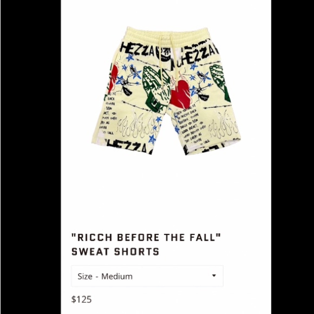Ricchezza cream shorts. Men’s medium